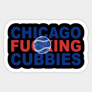 Cubbies baseball represent Sticker